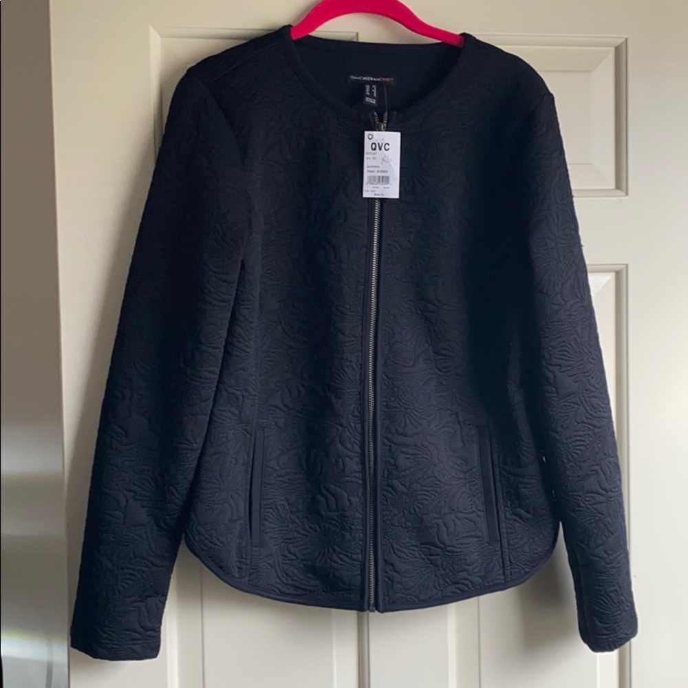 Black patterned lightweight jacket